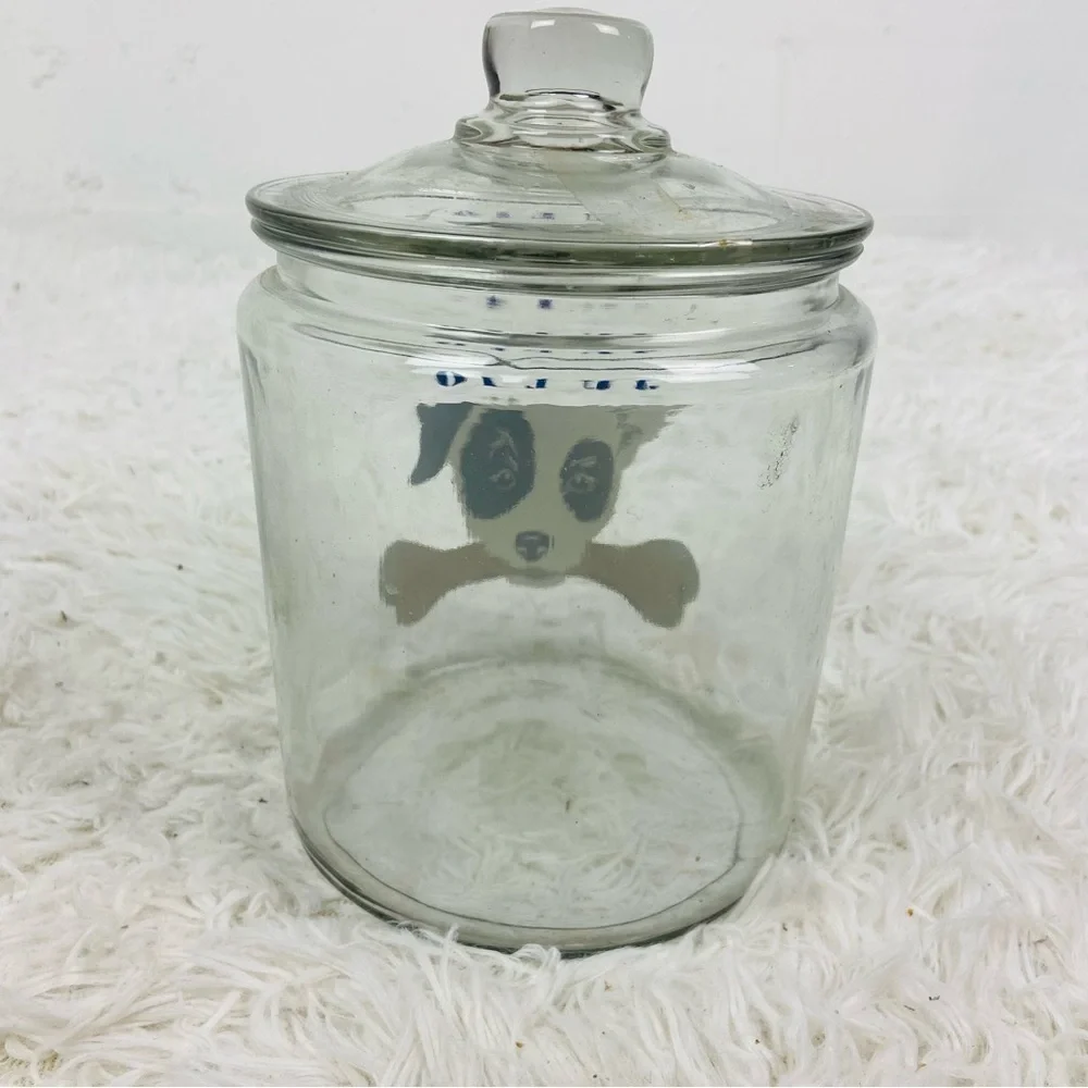 UNBRANDED glass dog Julio treats jar for dogs